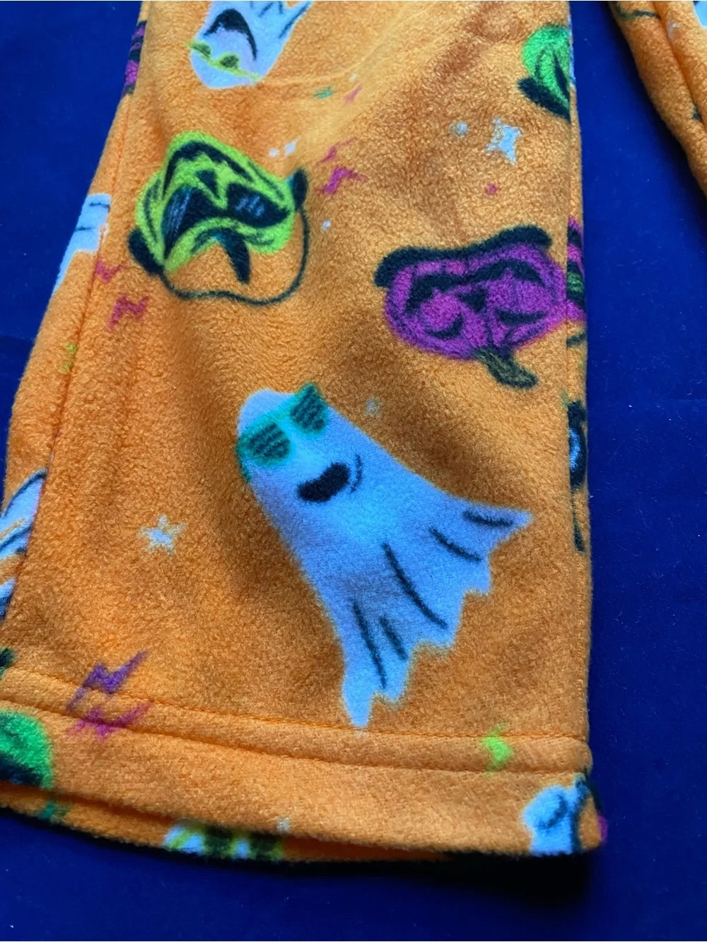 New Hyde & Eeks! Halloween Orange Ghost & Pumpkin Fleece Pajama Pants 2T